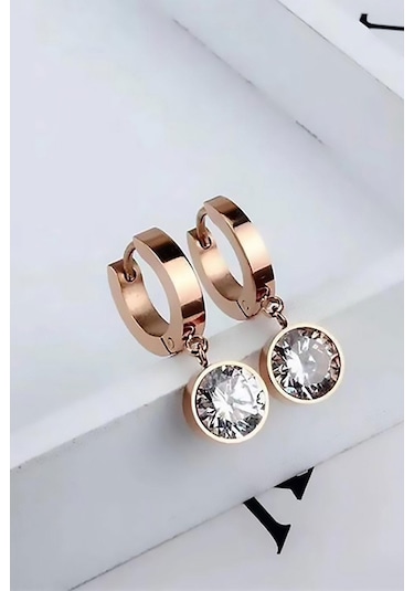 Mercet Kararmayan Bayan Çelik Küpe Çelik