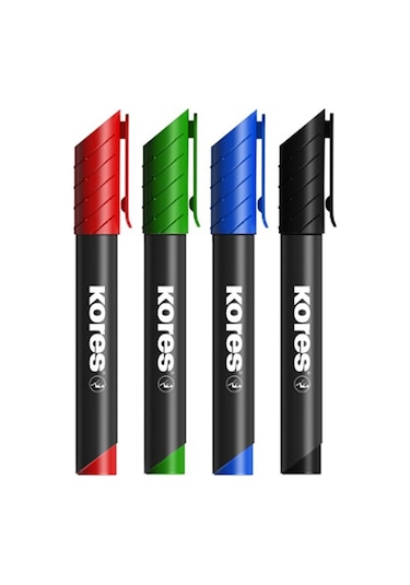K-marker Permanent Kalıcı Kalem - Mavi Renk Yuvarlak Uç