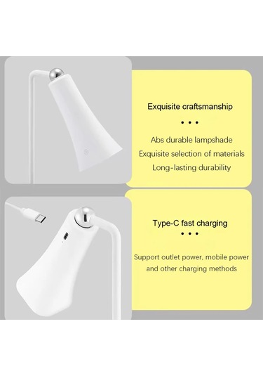 Masa Lambası Asılı Manyetik Masa Lambası Led Usb Şarj Edilebilir Çok Renkli