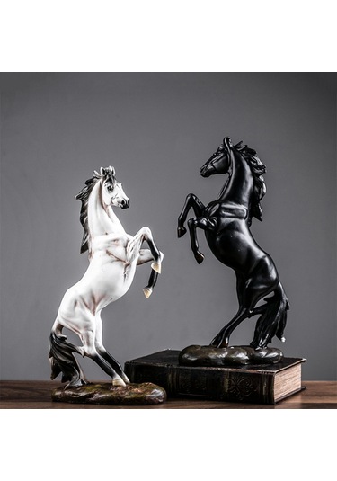 Xindoker Ev Ve Ofis Dekoru At Figürü - Reçine Sanayi Ürünü, Konforlu Ev İç Dekorasyonu,  Seçeneği Beyaz At Diğer