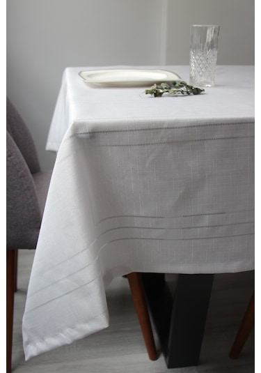Dertsiz Leke Tutmaz 160x220 Ebat Kumaş Masa Örtüsü 7001-clbr Gri