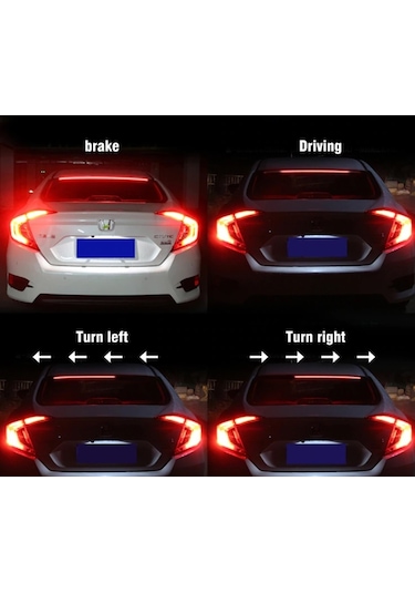 Audi A8 3.Stop Bagaj Üstü Arka Cam Led 90Cm Hareketli 6 Kablolu 4