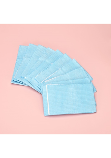 Skycity Tek Kullandım 10 Adet 3 Katlı Su Geçirmez Yemek Peleni - Hafif, Havalandırıcı, Önden Pe Partiküllü, Arka Izgara Desenli, Kolay Kullanım