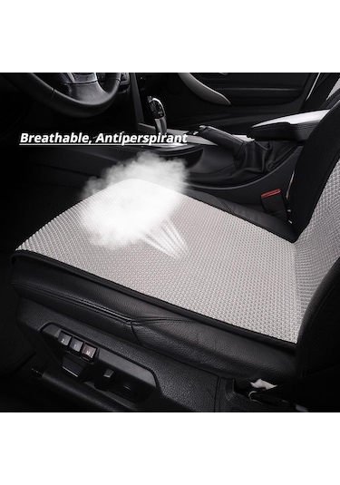 Gri Nefes Alabilen Buz İpek Küçük Bel Araba Koltuk Minderi Yaz Koltuk Örtüsü 1 Adet