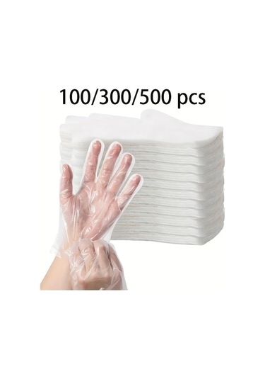 Gateesat 300 Adet Tek Kullanımlık Plastik Eldiven Yemek Kamp Bbq Mutfak Güzellik Saç Bakımı