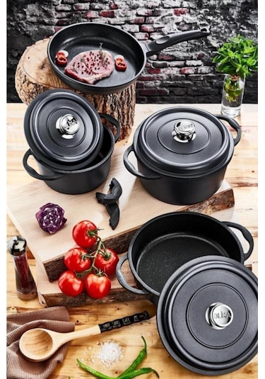 OLİKA DTS PRE704 PALLADİUM PREMİUM 7 PARÇA DÖKÜM TENCERE SETİ