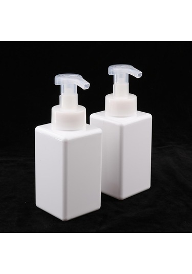 Suntek Sıvı Losyon Için Boş Plastik Kare Pompa Şişe Beyaz Beyaz
