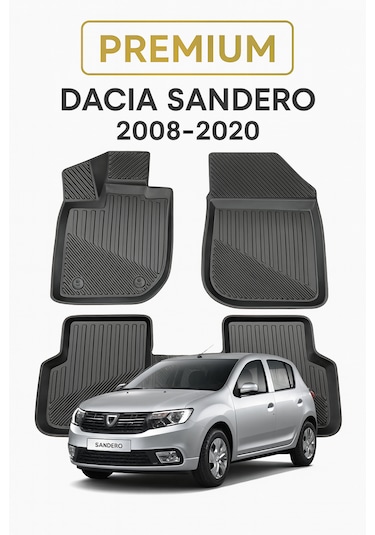 Dacia Sandero 2008-2020 Uyumlu 3d Oto Paspas Premium