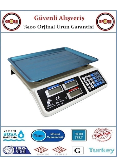 Bozyel Elektronik Şarjlı Terazi 40 Kg