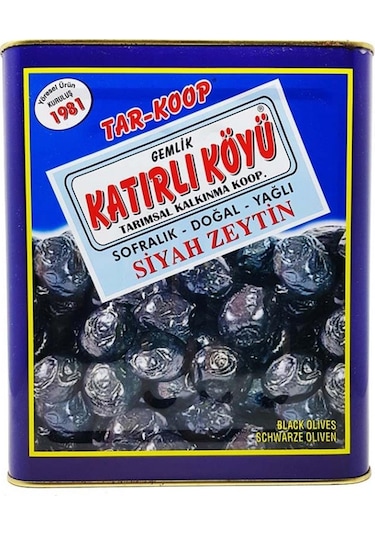 Gemlik Katırlı Köyü Tar-Koop Sofralık Siyah Zeytin 10 KG