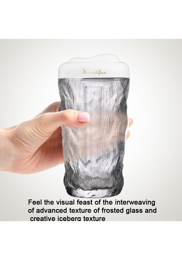 Iceberg Küçük Araba Nemlendirici Atomizasyon Dilsiz Renkli Aromaterapi Makinesi Beyaz