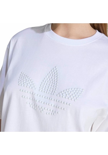 Adidas Pearl Tee Kadın Beyaz T-shirt Ke3428