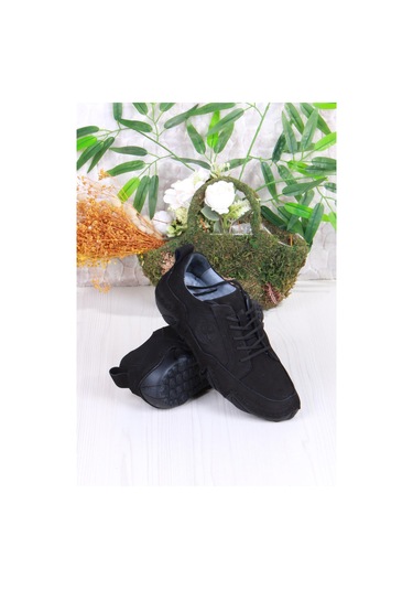 Mehmet Mete 42325 Comfort Rahat Esnek Hakiki Deri Erkek Ayakkabı Siyah