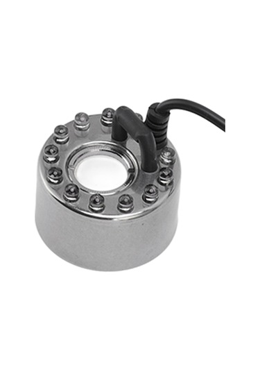 Hangfox Stainless Steel Ultrasonic Soğuk Buhar Oluşturucu 12 Led - Göl, Akvaryum, Vazo Dekorasyonu - 110-240v Avrupa Şarjı