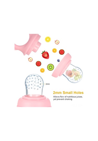 Bebek Gıdası Besleyici Meyve Besleyici Diş Çıkarma Rahatlatıcıları, Bebekler İçin S/m/l 3 Boyutlu Silikon Emzikler, 2'li Paket