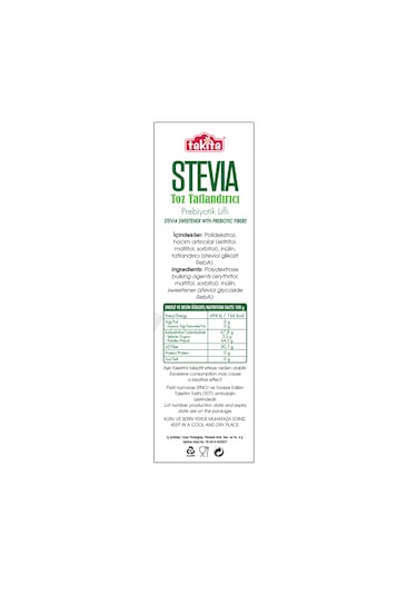 Takita Stevia Prebiyotik Lifli Tatlandırıcı 500 G