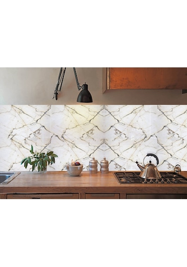 Tink Kendinden Yapışkanlı Sarı Çizgili Desenli Pvc Panel 41x62 Cm