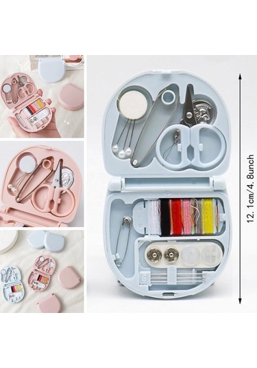 Çok Fonksiyonlu Mini Çanta Boy Seyahat Tipi Dikiş Seti Çok Renkli