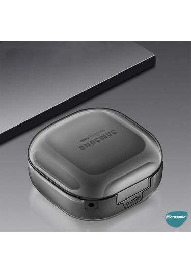 Microsonic Samsung Galaxy Buds Pro Kılıf Askı Aparatlı Tranparan Silikon Füme