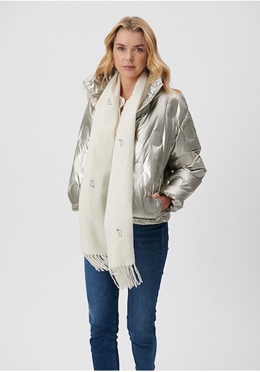 Mavi - Bej Atkı 1911730-34523 Bej