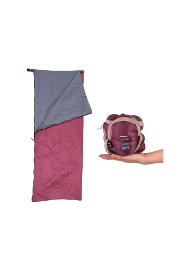 Lixada 190 75 Cm Çok Fonksiyonlu Ultra Hafif  Zarf Uyku Tulumu 680 G Bordo
