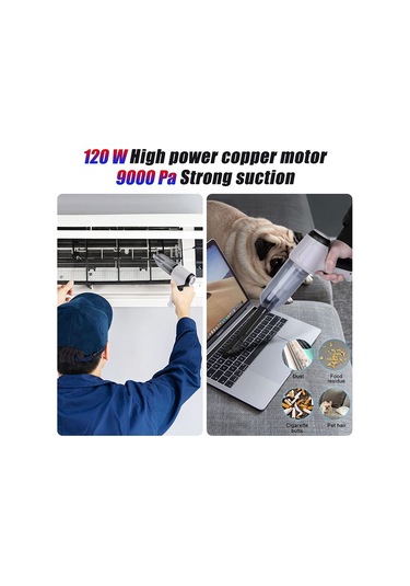 Xurunkeji 3'ü 1 Arada Bilgisayar Vakumlu Hava Üfleyici Elde Taşınabilir Hava Toz Alma Cihazı Şarj Edilebilir Araba Vakum Temizleyici Siklonik Emiş
