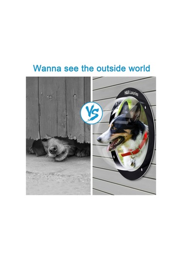 Dayanıklı Akrilik Kubbe Köpek Penceresi - Çit İçin Dışarıyı Görmeyi Sağlar Orijinal: Durable Acrylic Dome Dog Window For Fencing Allows Curious Pets
