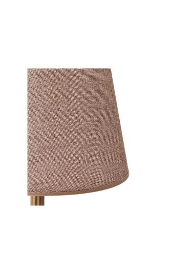 Safir Light Ahşap Detaylı Metal Abajur - Eskitme - 43x25x25 Cm Eskitme