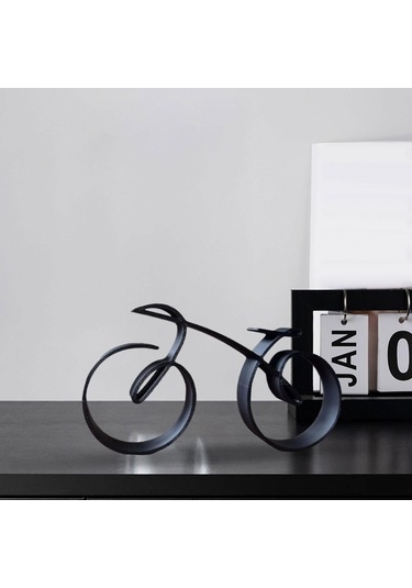Homyl Bisiklet Heykel Dekorasyon Demir Mini Masaüstü Severler 20cmx13cm