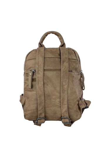 Bolsas Yıkama Deri Kadın Sırt Çanta Vizon 1042 Vizon