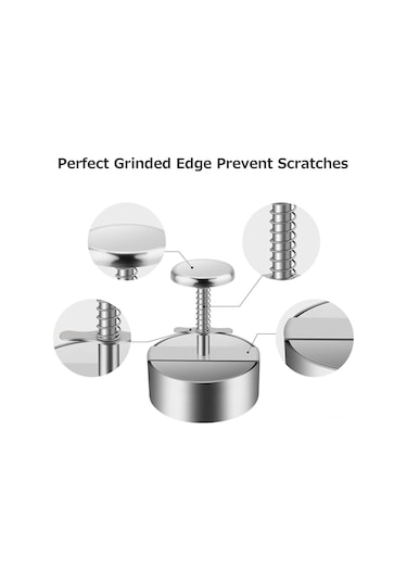 Maiyame 304 Paslanmaz Çelik Ev Kullanıma Manüel Hamburger Presi Dairesel Pastırma Kalıbı 140mm Çok Renkli