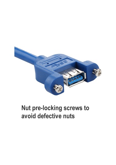 Sones Vidalı Somunlu Usb 3.0 Erkek - Dişi Uzatma Kablosu, Kablo Uzunluğu: 5m