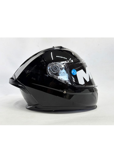 Mt Braker Sv Pure A11 Parlak Siyah İç Güneş Vizörlü Kask Siyah