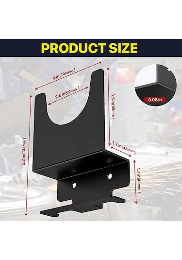Springsun 2'li Duvara Monte Dayanıklı Taşlama Askısı - 5 İnç Açılı Taşlama İçin