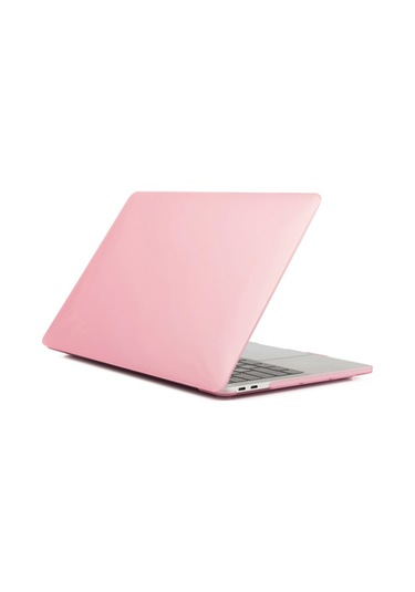 Ally Macbook Air 13 A1932 2018 A2179 2020  Kristal Kapak Koruma Kılıf Pembe