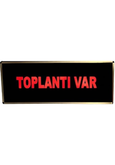 Sanec 220v Ac Anahtarlı Toplantı Var Tabelası Kasa Ölçüsü: 12x30 Cm