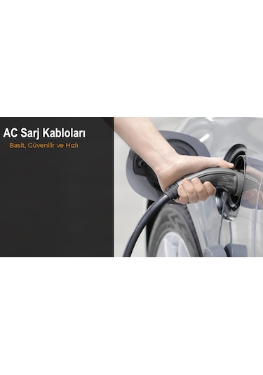 Weidmüller 279130000 2 Tarafı 2 Soketli Düz 7.5 M Tip Elektrikli Araç Şarj Kablosu