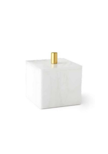 Baster Square Pamukluk, Tezgah Üstü, 10x11x10cm - Doğaltaş/altın