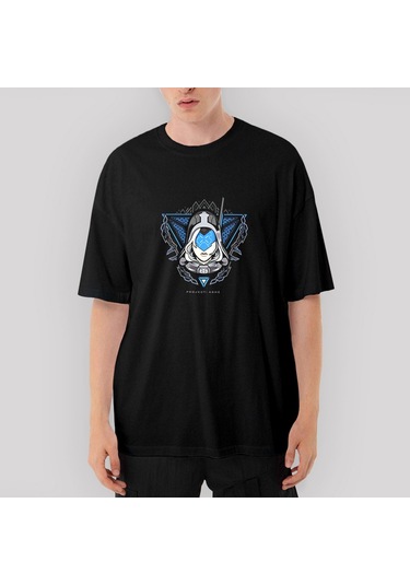 Lol Project Ashe Oversize Siyah Tişört Siyah