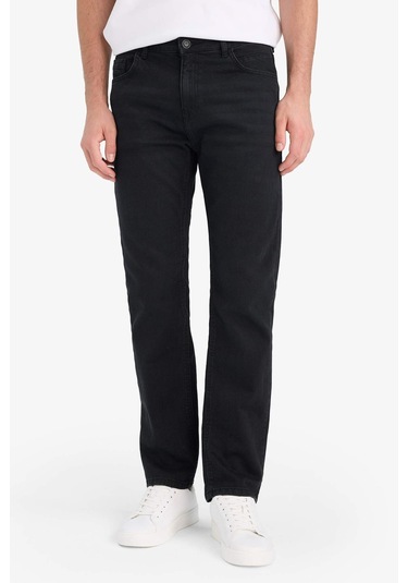 Defacto Sergio Regular Fit Normal Kalıp Normal Bel Boru Paça Jean Pantolon W6868az25aunm40 Siyah
