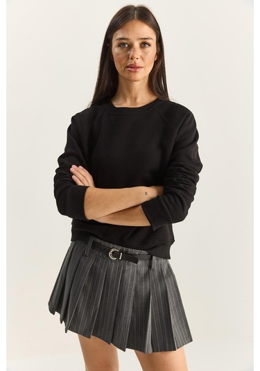 Shade Kadın Reglan Kol Oversize Sweatshirt 60283859 - Siyah