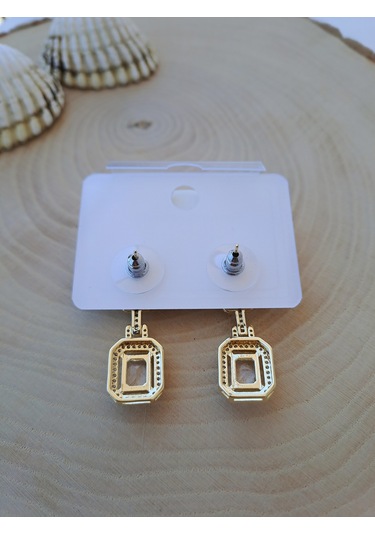 Dali Shop Baget Taş Küpe Gold