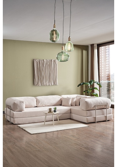 Legom Lucas Aktivite Koltuğu Yatak Olabilen Çok Amaçlı Kanepe L Koltuk Krem Krem