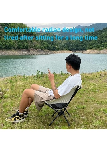 Ambition Açık Katlanır Sandalye Ay Sandalye Yüksek Sırt Yatar Beyaz