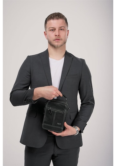 Ççs 31609 Hakiki Deri El Omuz Çantası Siyah