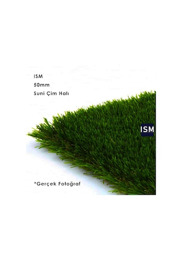 Ism - Suni Yapay Çim Halı - 50Mm Çim Saha Kalitesi - Yeşil