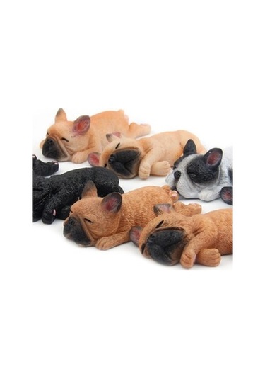 Lijinxu Magideal Uyuyan Corgi Köpek Bahçe Mini Dollhouse Koyu-kahverengi