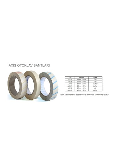 Axis Buhar Otoklav Bandı 19 MM x 50 M