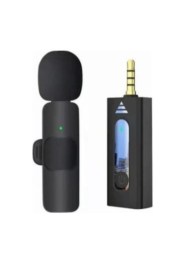K35 Kablosuz Yaka Mikrofonu Aux Girişli Mini Taşınabilir Mikrofon