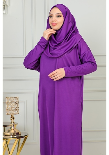Tek Parça Namaz Elbisesi 796 - Mor